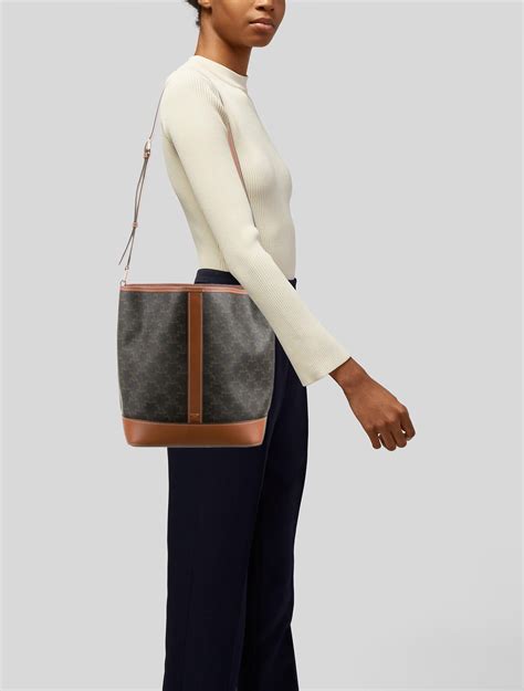 celine bucket bag sale|celine triomphe bucket bag medium.